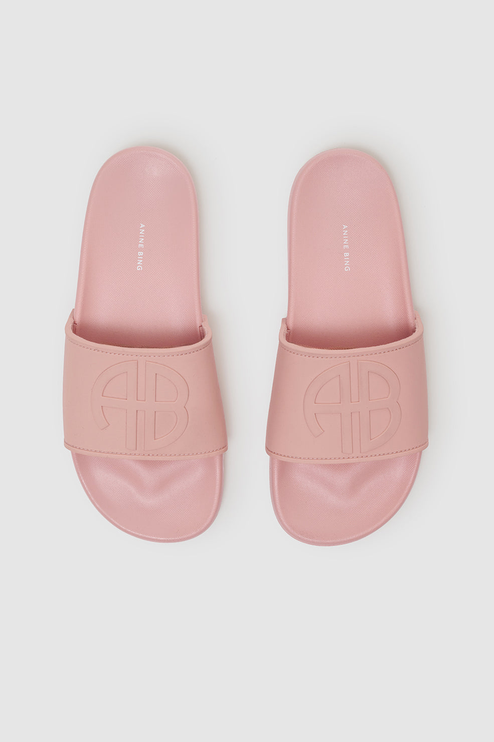 ANINE BING Isla Slides - Blush - top view