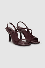 ANINE BING Iva Sandal Smooth - Fig - pair side view