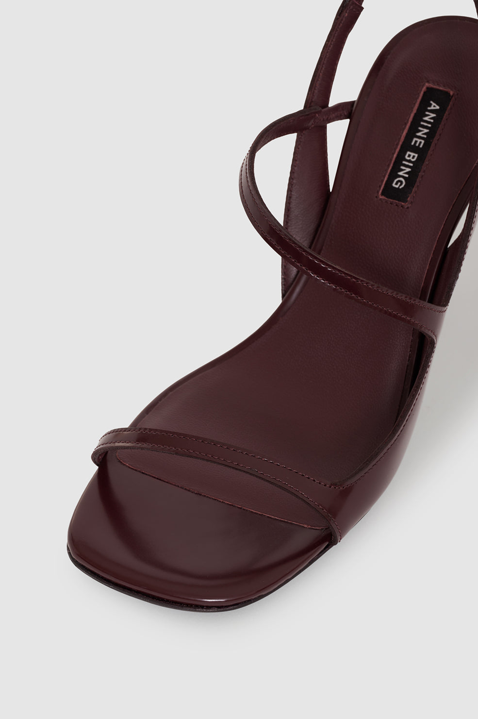 ANINE BING Iva Sandal Smooth - Fig - detail view