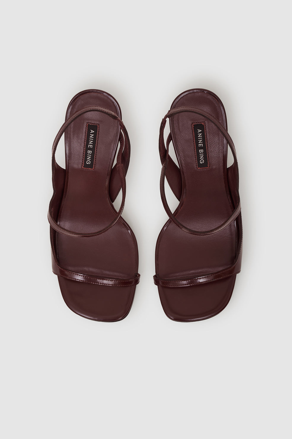 ANINE BING Iva Sandal Smooth - Fig - top view