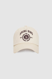 ANINE BING Jeremy Baseball Cap Collegiate - Cream - front view