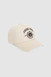 ANINE BING Jeremy Baseball Cap Collegiate - Cream - side view