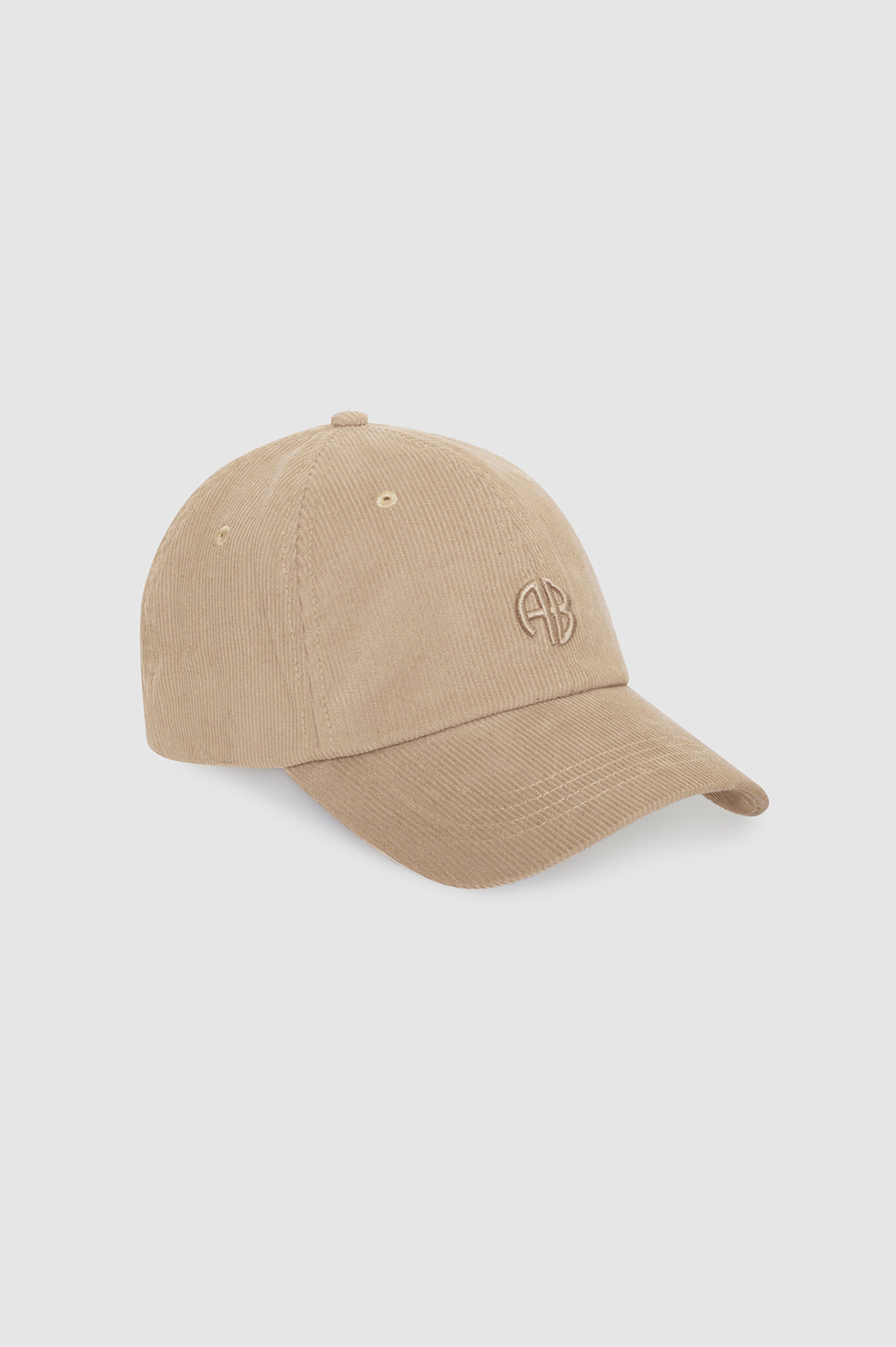 ANINE BING Jeremy Baseball Cap Ab Corduroy - Beige - side view
