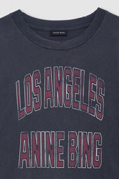 ANINE BING Johnny Cropped Tee - Washed Black - detail view