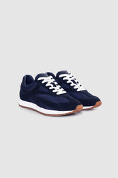 ANINE BING Juno Sneakers - Navy Suede - side pair view
