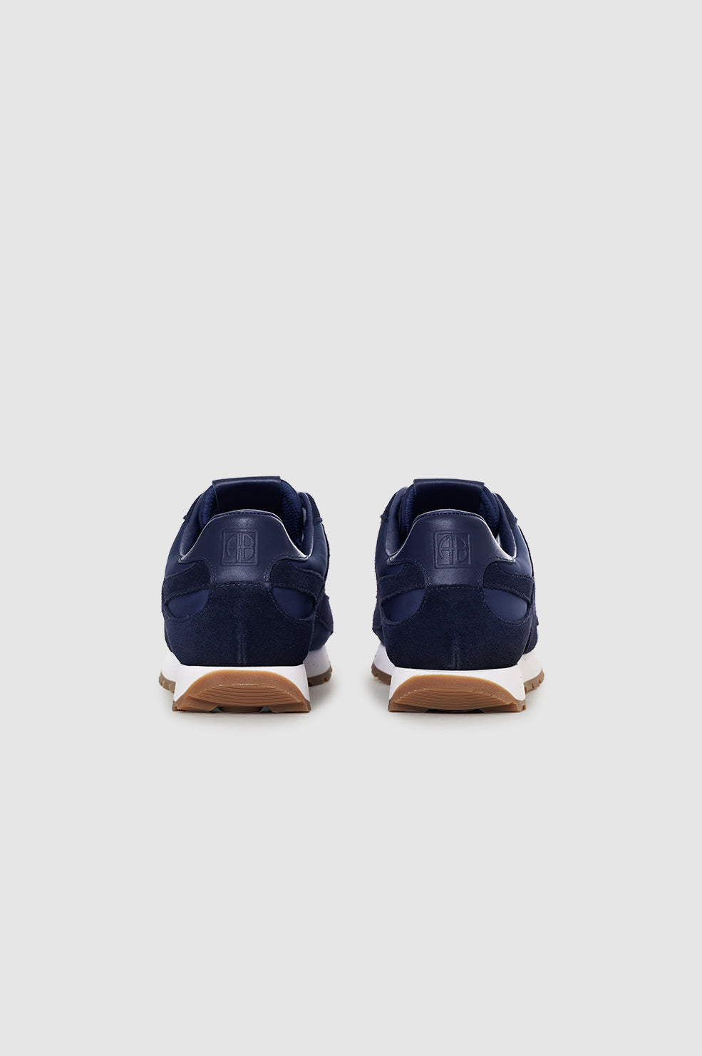 ANINE BING Juno Sneakers - Navy Suede - side pair back view 