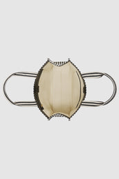 ANINE BING Lara Tote - White And Black Stripe - top view