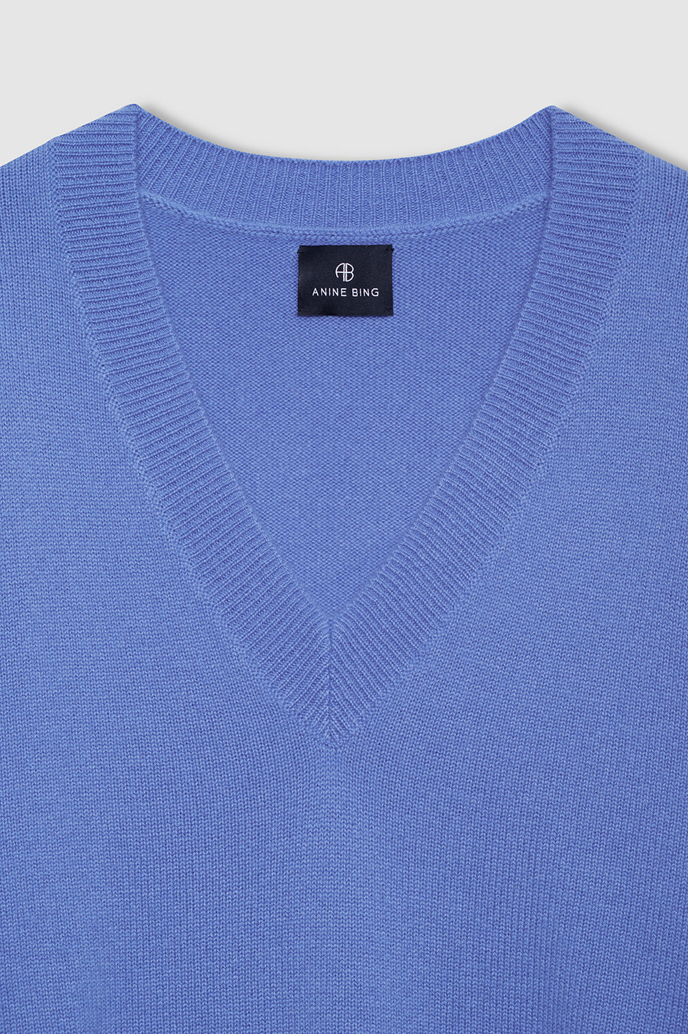ANINE BING Lee Sweater - Storm Blue - detail view