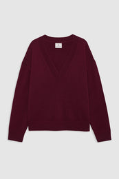 ANINE BING Lee Sweater - Burgundy - front view