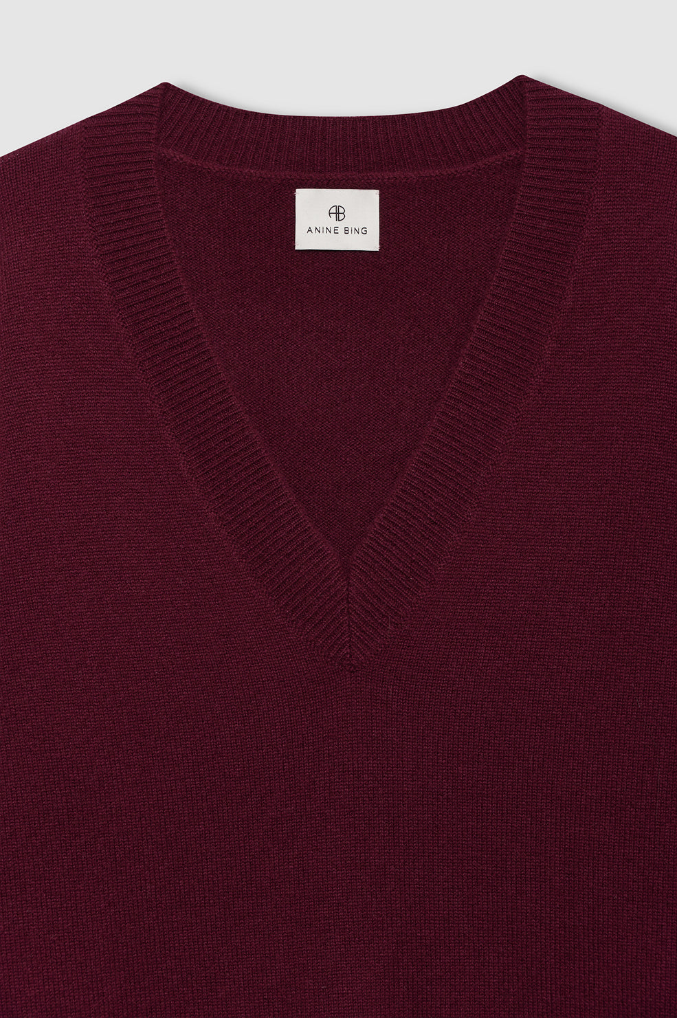 ANINE BING Lee Sweater - Burgundy - back view