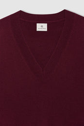 ANINE BING Lee Sweater - Burgundy - back view