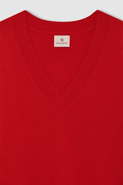 ANINE BING Lee Sweater - Tango Red - detail view