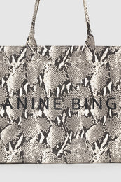 ANINE BING Leo Canvas Tote - Python - detail view