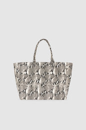 ANINE BING Leo Canvas Tote - Python - back view