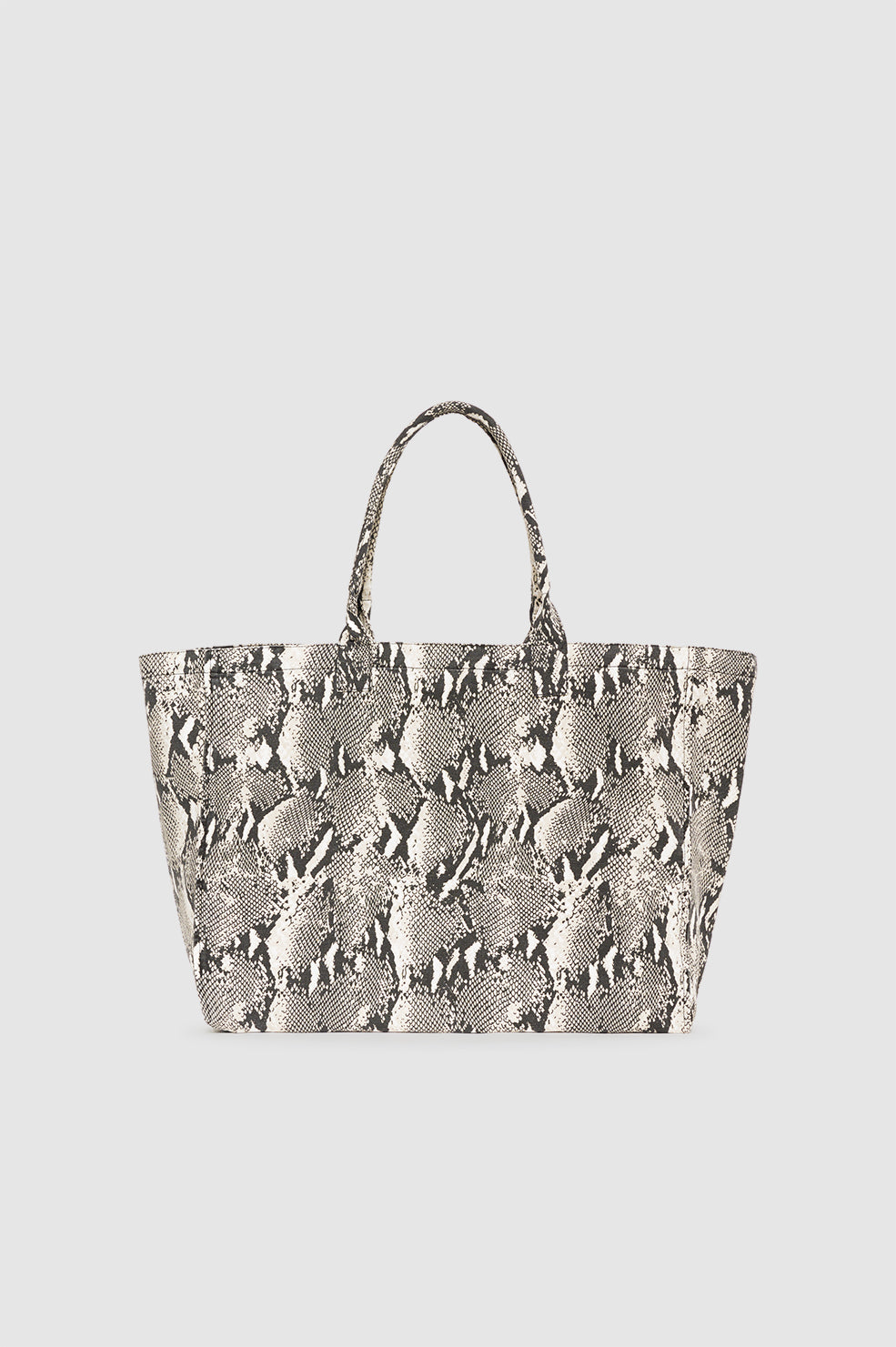 ANINE BING Leo Canvas Tote - Python - back view
