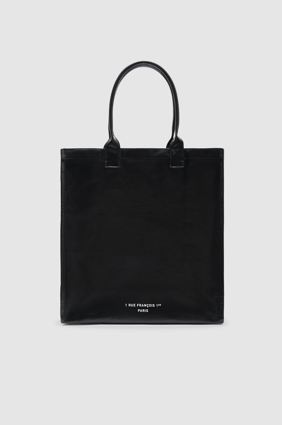 ANINE BING Leonie Coated Canvas Tote - Black - back view