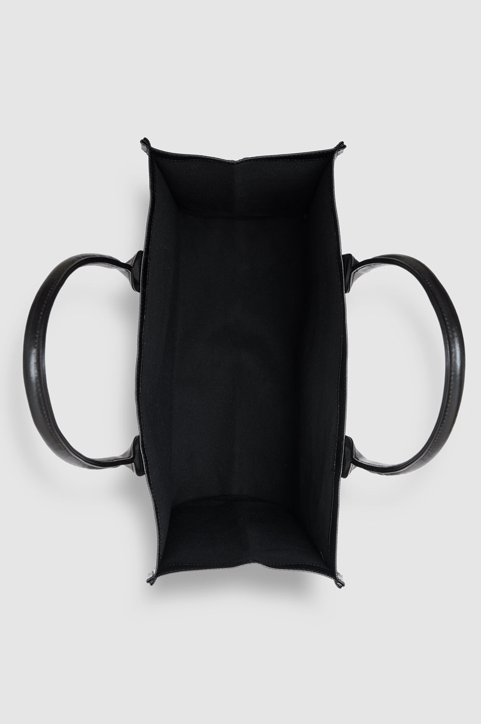 ANINE BING Leonie Coated Canvas Tote - Black - top view