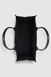 ANINE BING Leonie Coated Canvas Tote - Black - top view
