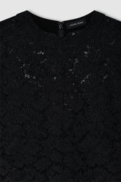 ANINE BING Leonor Dress - Black Lace - back view