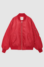ANINE BING Leon Bomber - Tango Red - front view