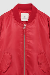 ANINE BING Leon Bomber - Tango Red - detail view