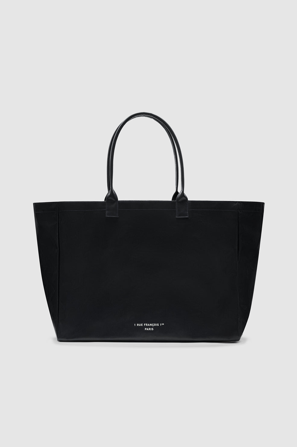 ANINE BING Leo Coated Canvas Tote - Black - back view