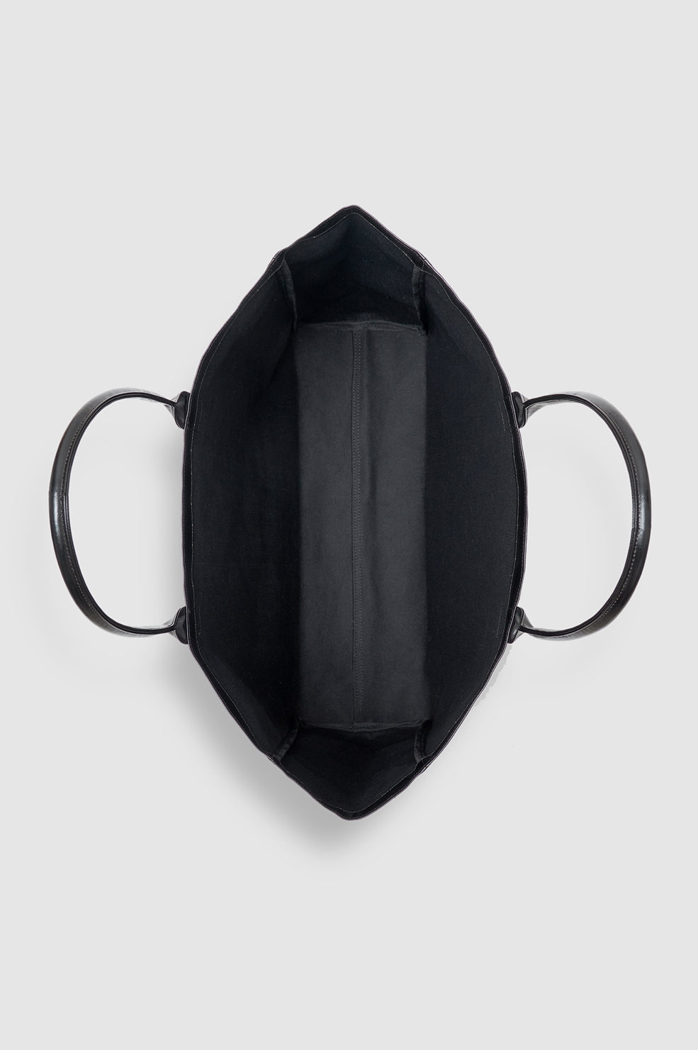 ANINE BING Leo Coated Canvas Tote - Black - top view