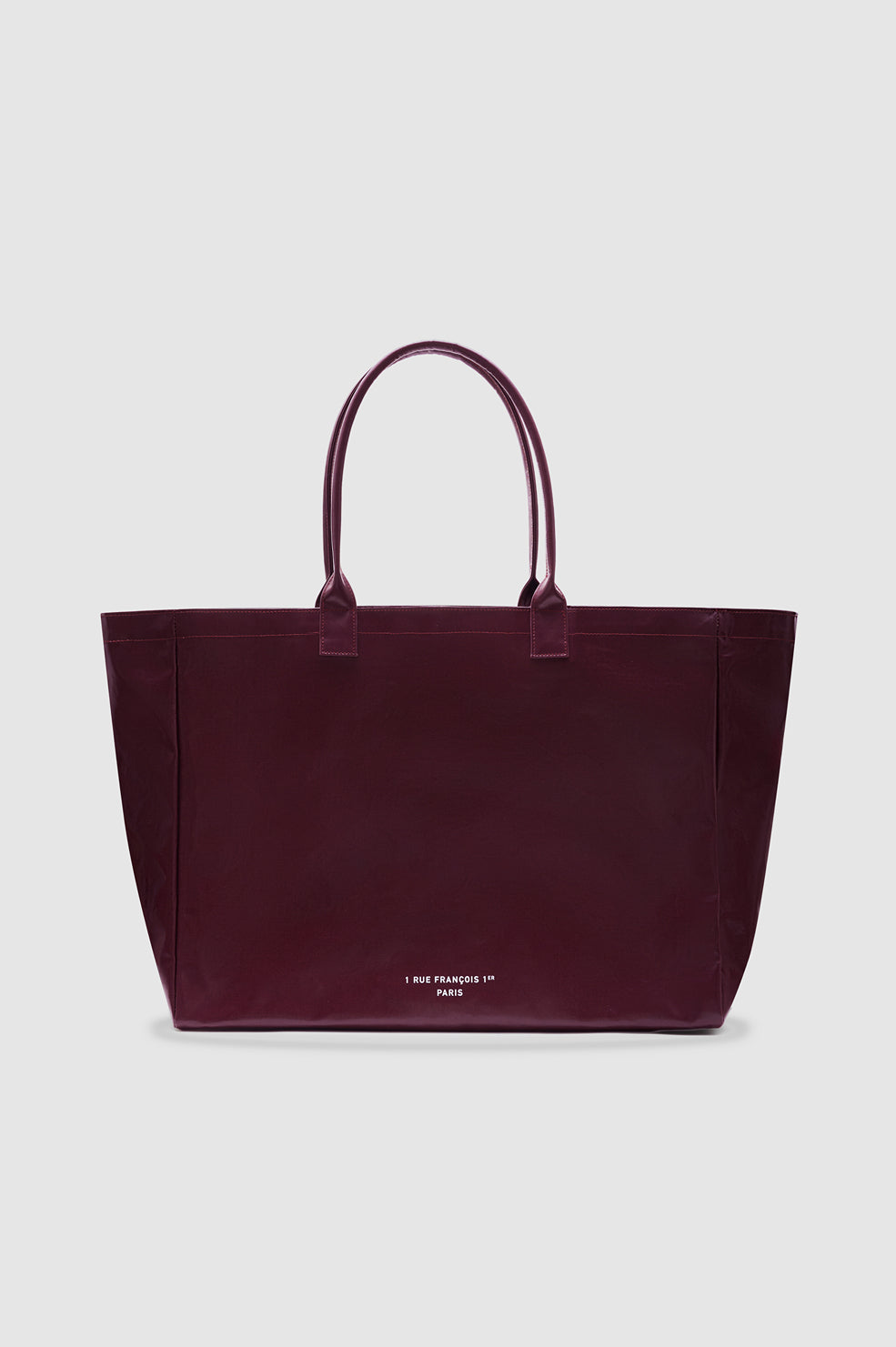 ANINE BING Leo Coated Canvas Tote - Fig  - back view