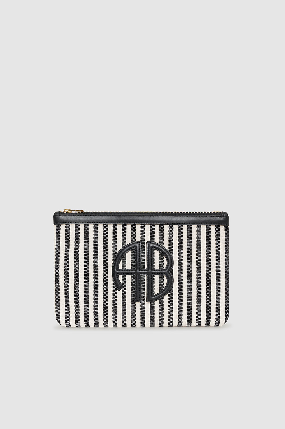 Lili Pouch - White And Black Stripe