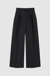 ANINE BING Lou Trouser - Dark Grey - front view