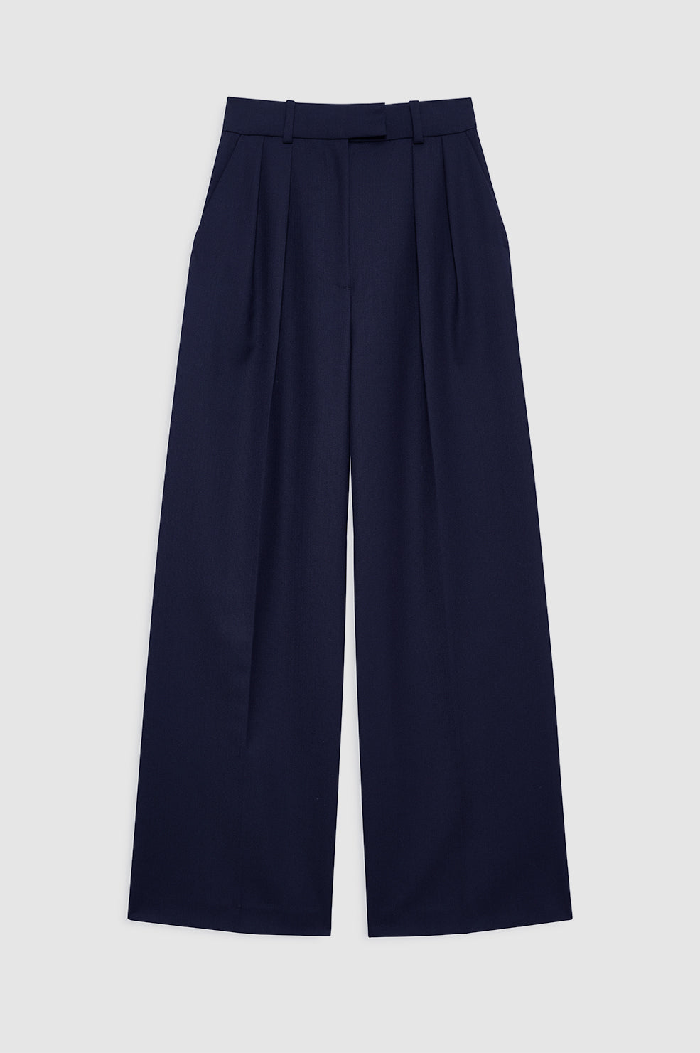 |ANINE BING Lou Trouser - Midnight Blue - front view