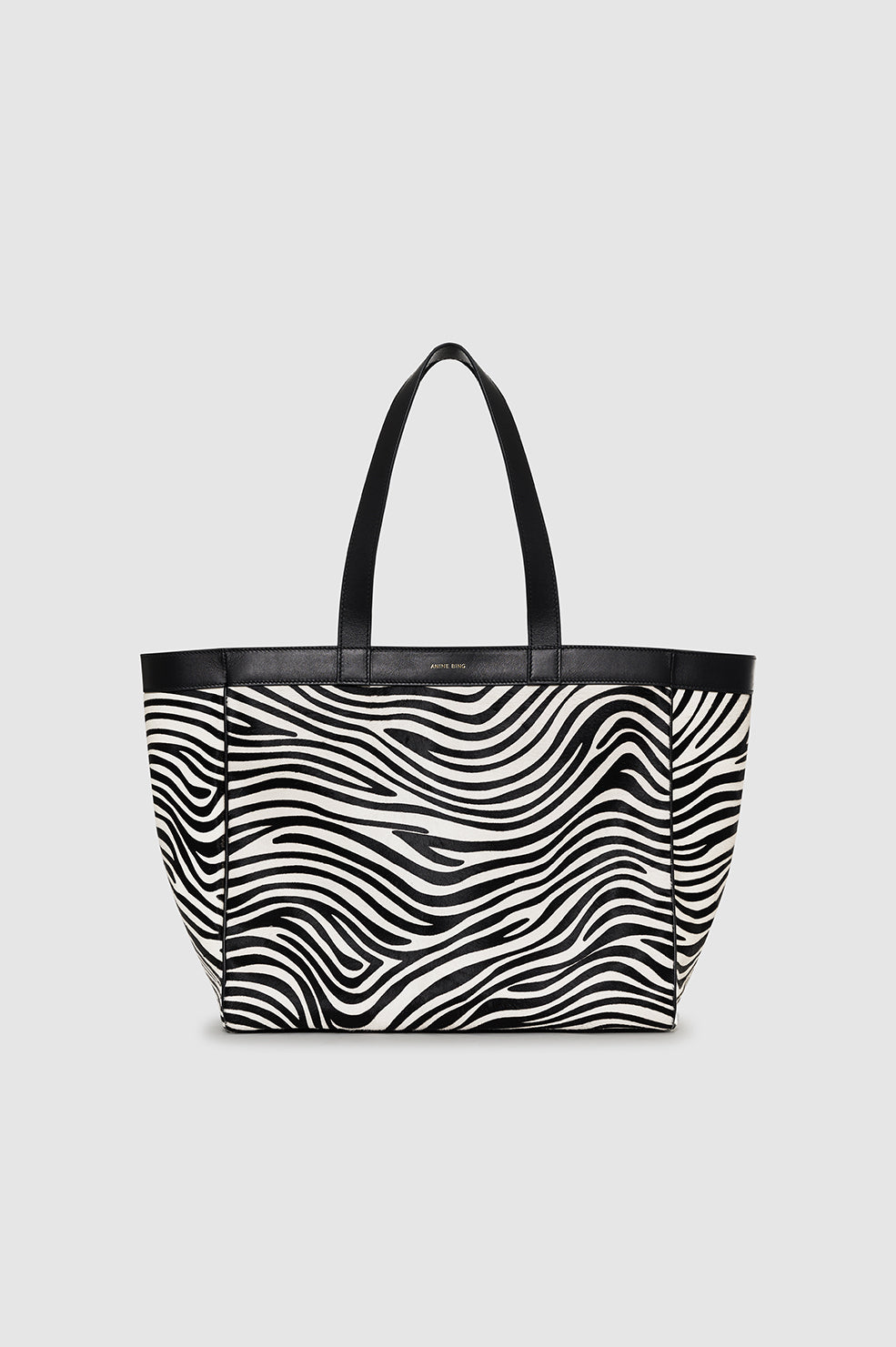 ANINE BING Medium Rio Tote - Zebra - front view