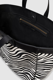 ANINE BING Medium Rio Tote - Zebra - inside view