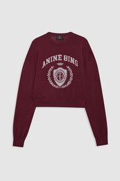 ANINE BING Mia Sweater - Burgundy - front view