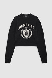 ANINE BING Mia Sweater - Charcoal - front view