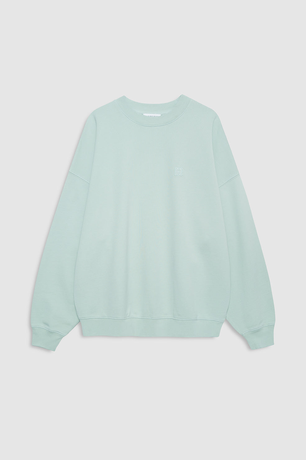 ANINE BING Miles Sweatshirt - Washed Seafoam - front view