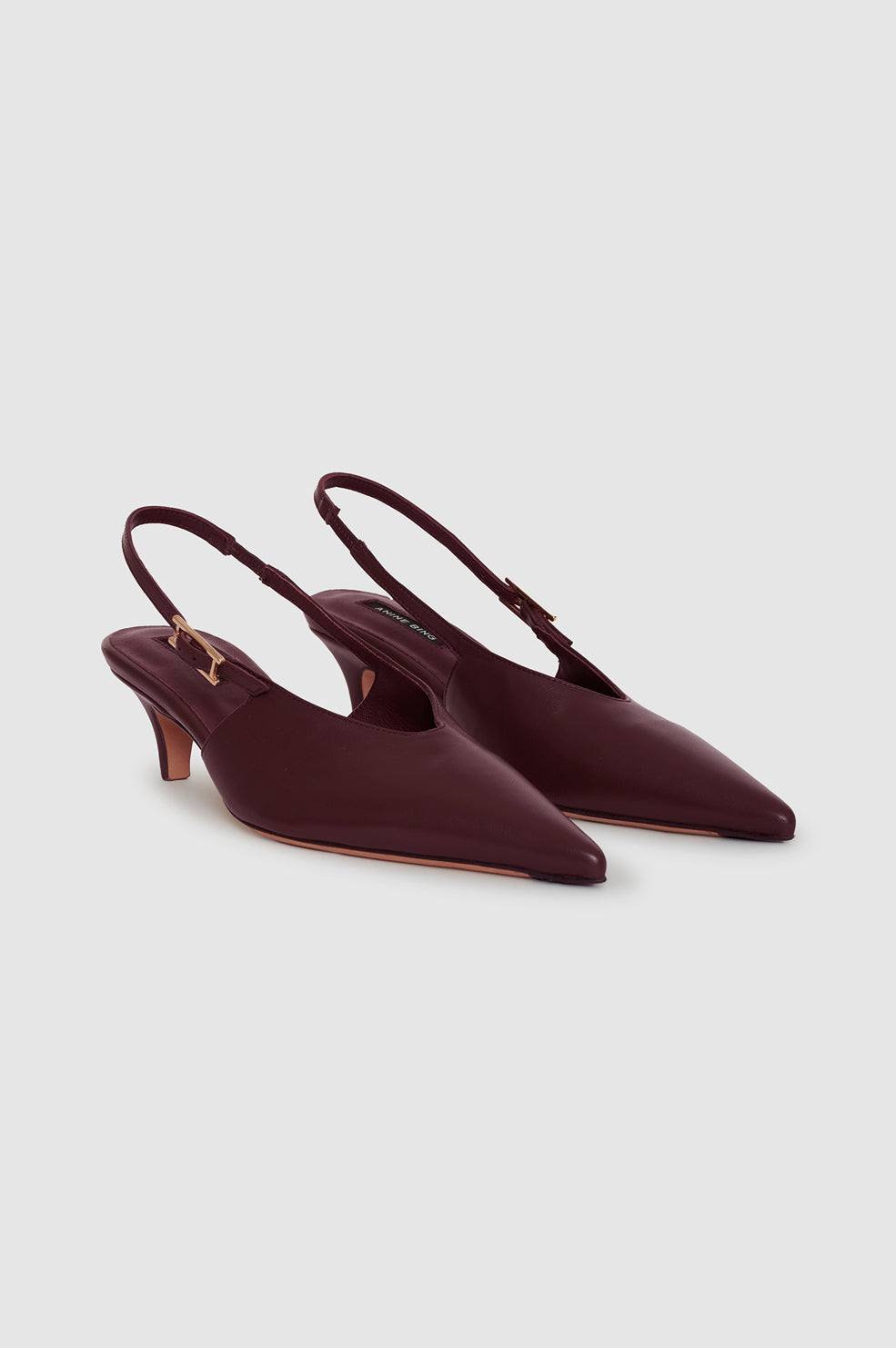ANINE BING - Nelly Slingback Buckle - Fig side pair view