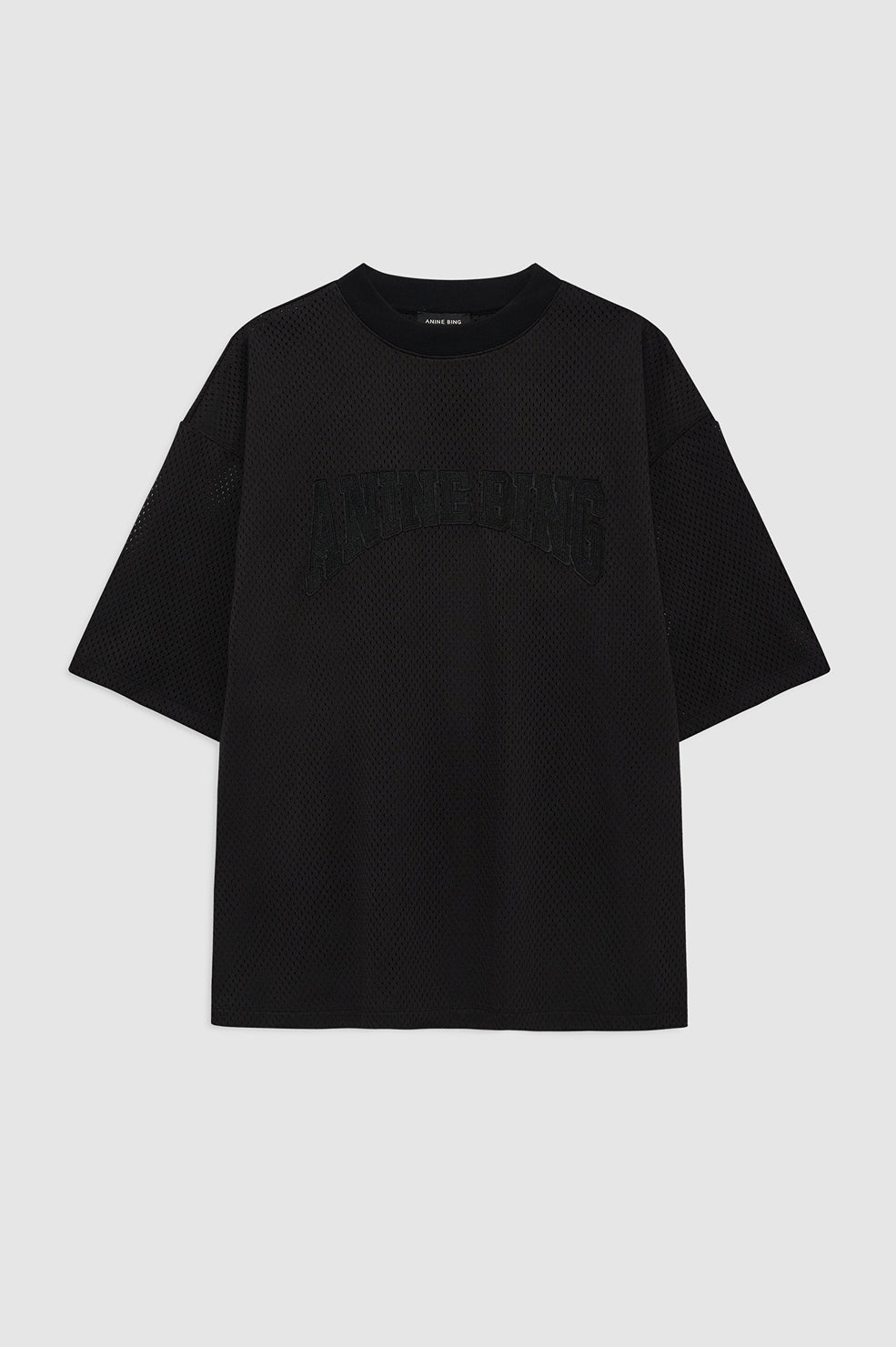 ANINE BING Nell Tee Mesh - Black - front view