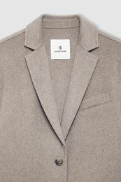 ANINE BING Quinn Blazer - Oatmeal Melange Cashmere Blend - Detail View