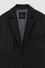 ANINE BING Quinn Blazer - Dark Grey - detail view