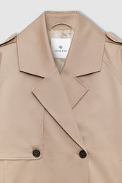ANINE BING Rickie Cropped Trench - Beige - detail view