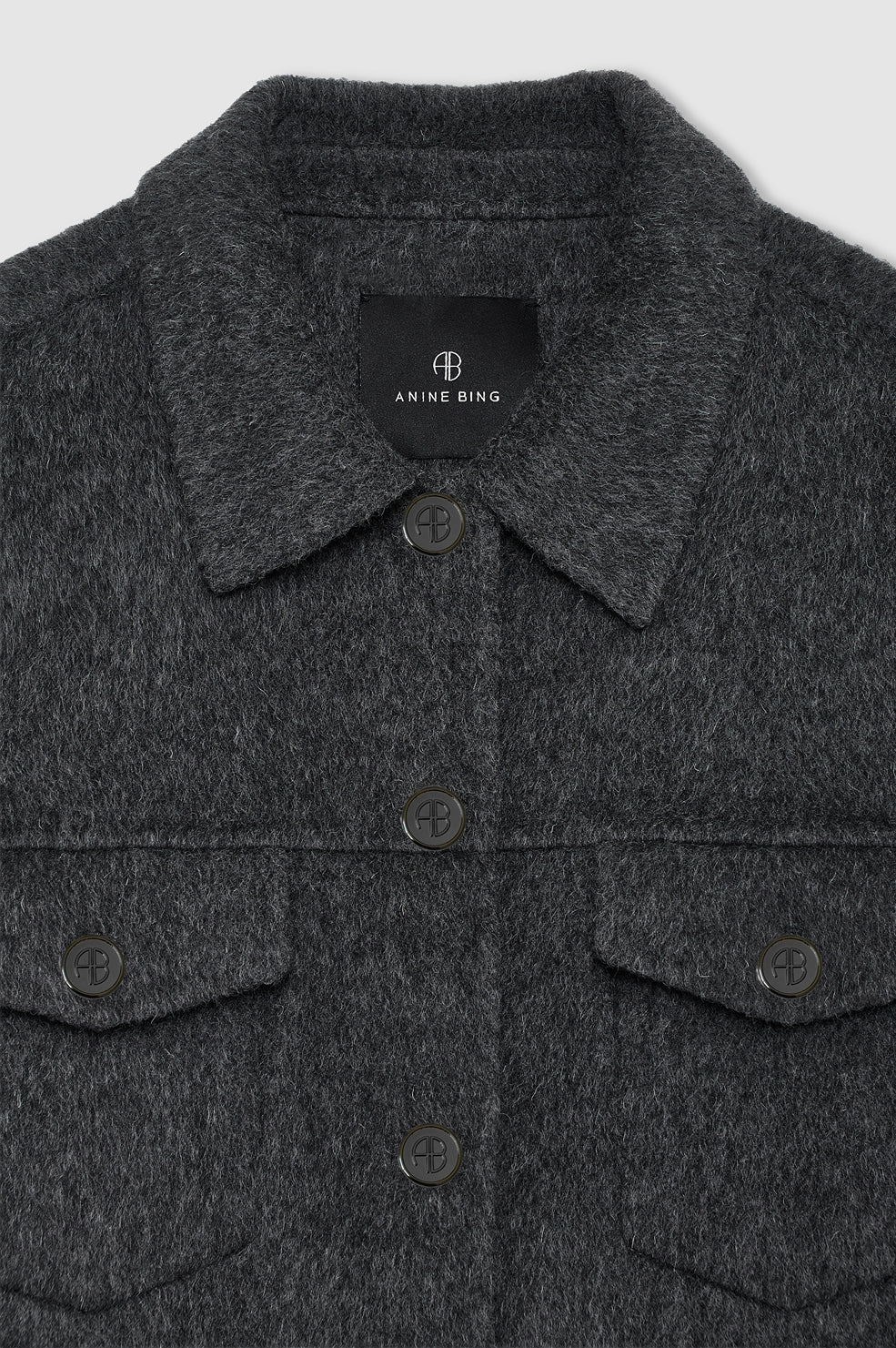 ANINE BING Rory Jacket - Dark Grey - detail view