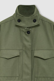 ANINE BING Sahara Jacket - Army Green - detail view 