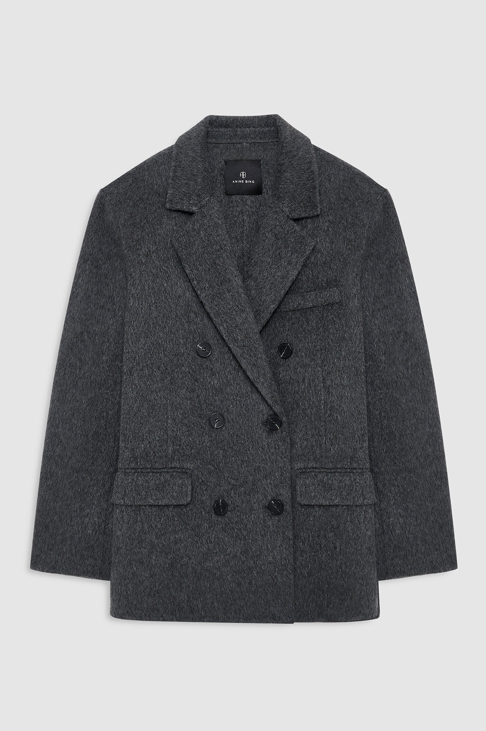 ANINE BING Sali Coat - Dark Grey front view
