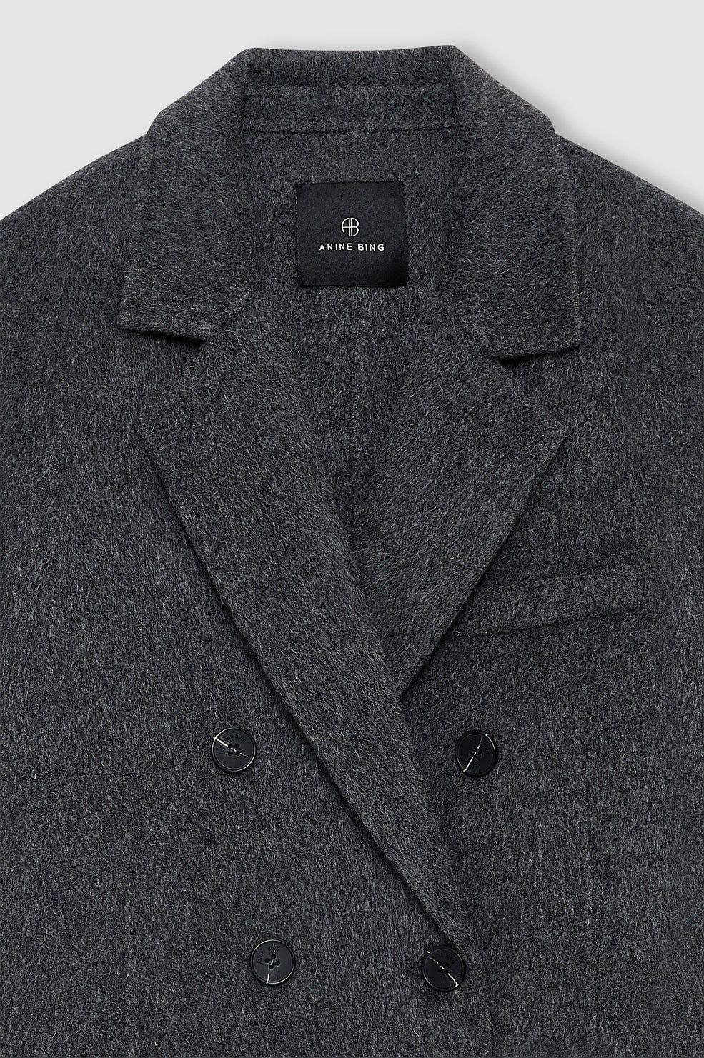 ANINE BING Sali Coat - Dark Grey detail view