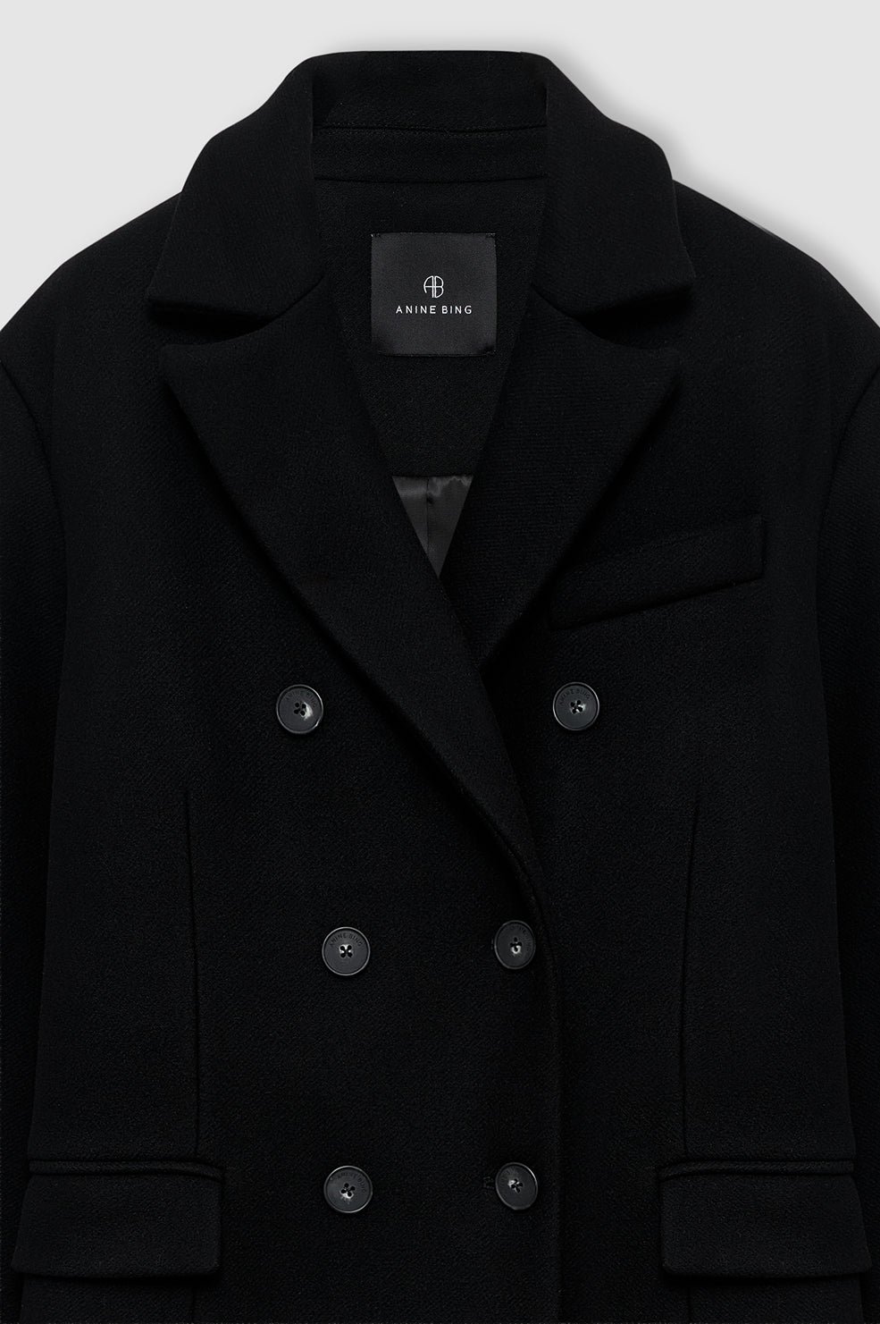 ANINE BING Sali Maxi Coat - Black - back view