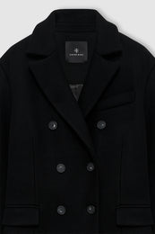 ANINE BING Sali Maxi Coat - Black - back view