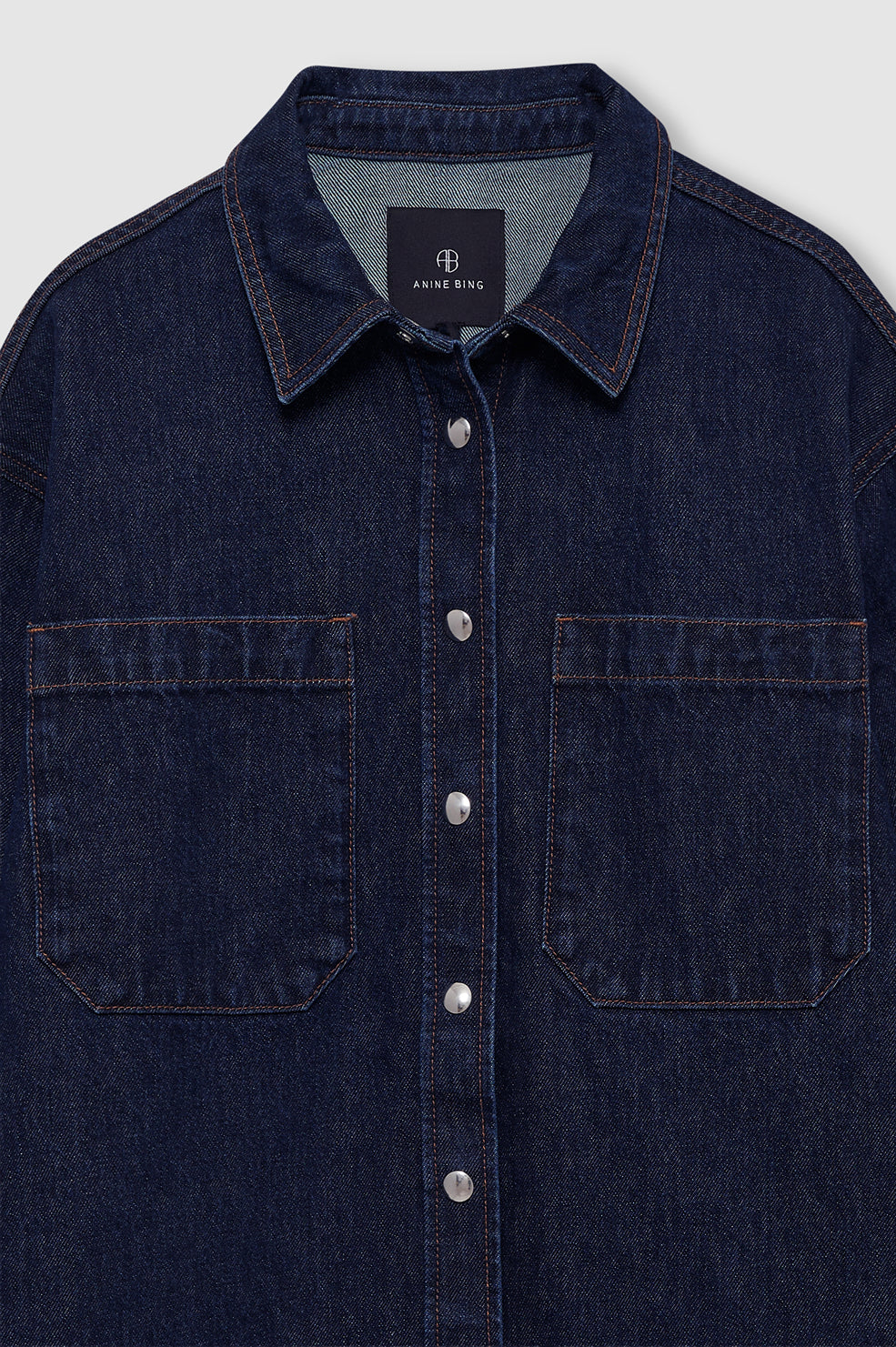ANINE BING Samy Shirt - Unwashed Blue detail view