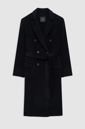 ANINE BING Sana Coat - Black Cashmere Blend - front view