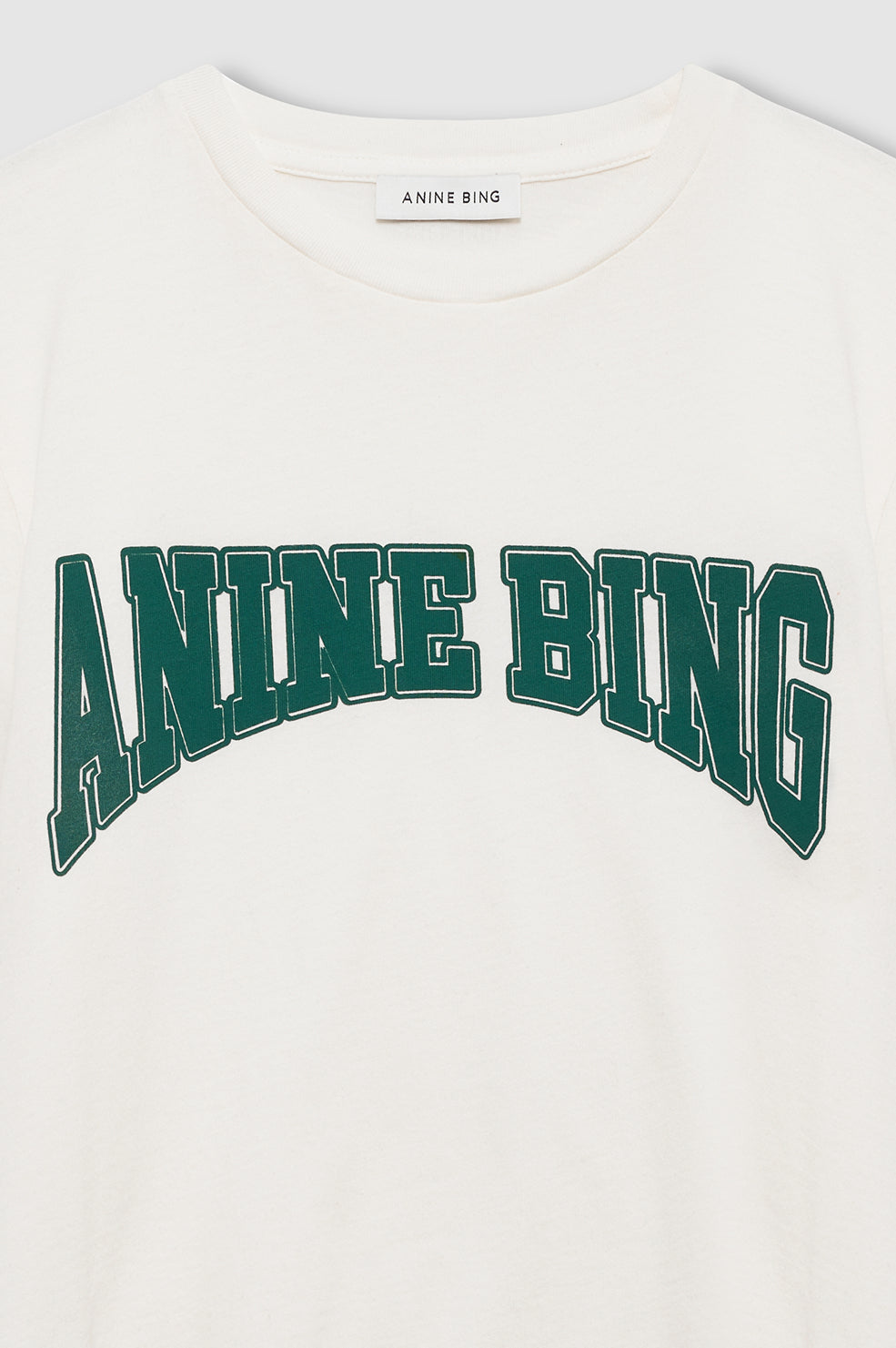 ANINE BING Shelley Tee - Ecru - detail view